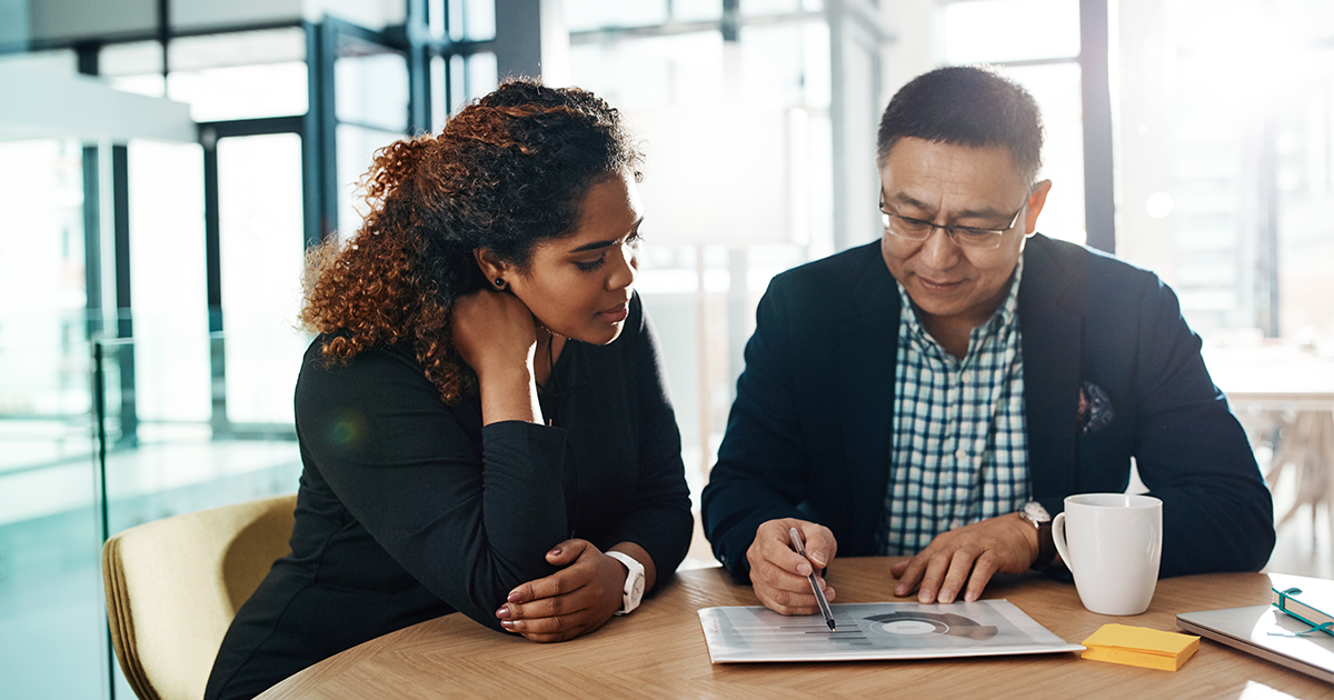 people reviewing retirement plans